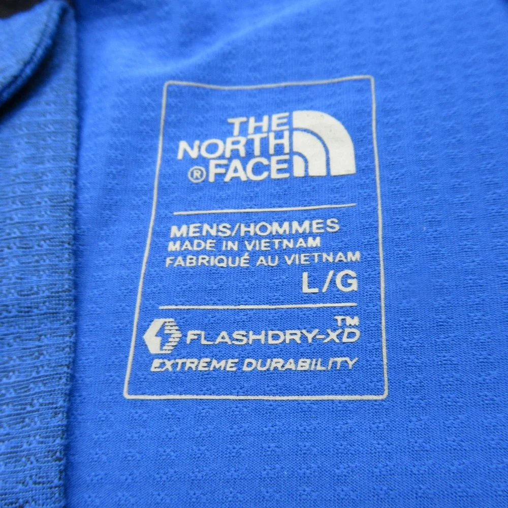 The North Face Shirt Mens Large Blue FlashDry XD 1/4 Zip‎ Lightweight Running